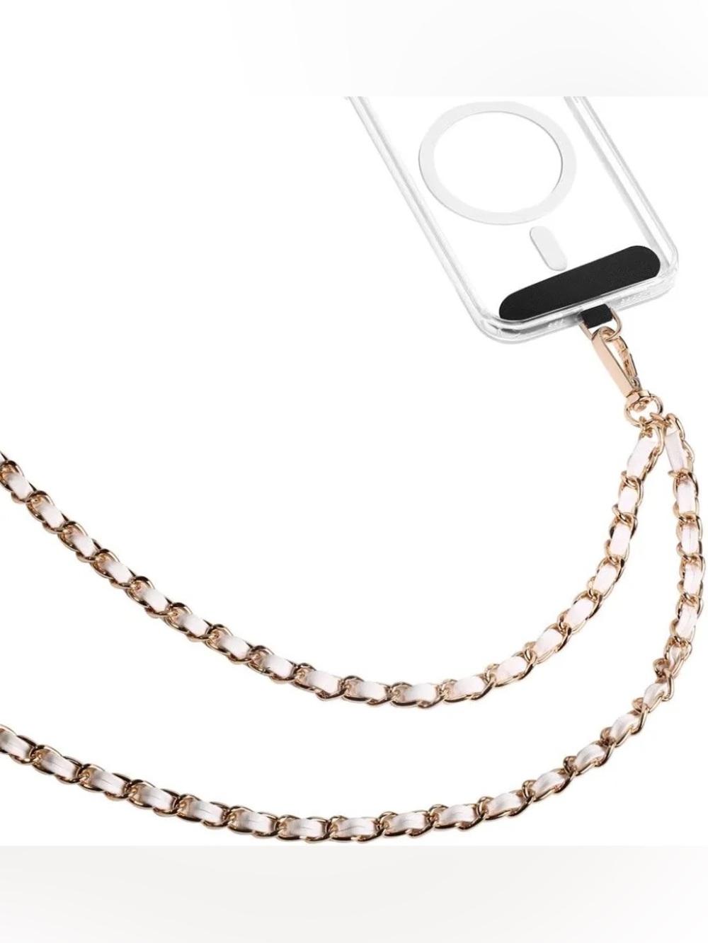 Artikl Phone Crossbody Gold/White Chain Strap